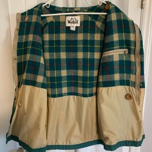 Woolrich Vintage 90’s USA Flannel Wool Hooded Jacket Green